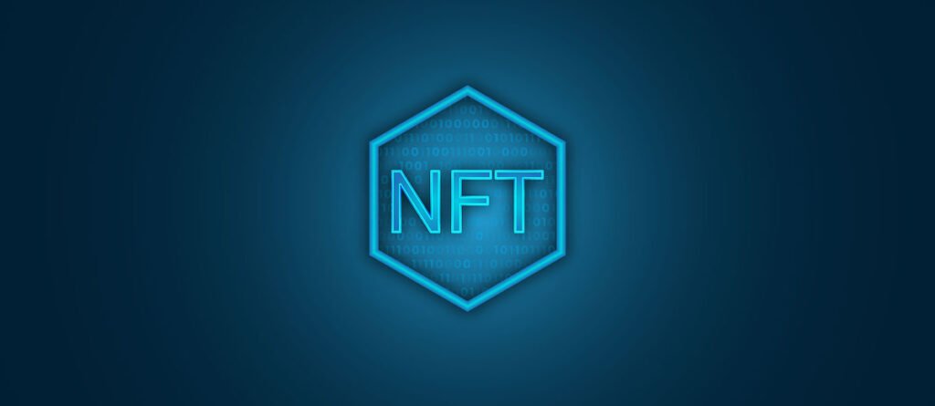 nonfungible-token-hologram-nft-vector-3d-illustration-dark-blue-with-free-spaces-background - NFT News Today