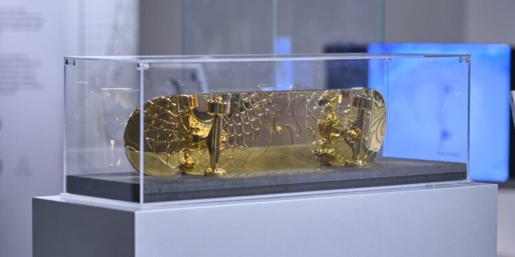 NFT REVIEW Co-Museum Unveils Golden Skateboard Physical Launch With Azuki and Tony Hawk
